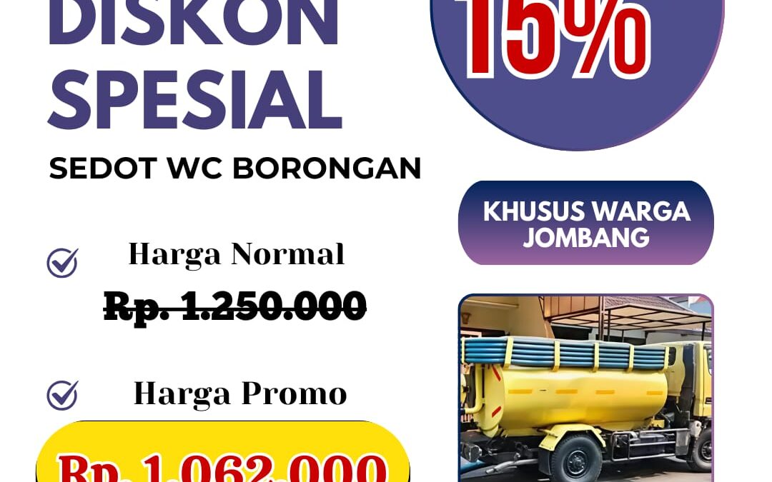 Sedot WC Jombang Harga Borongan